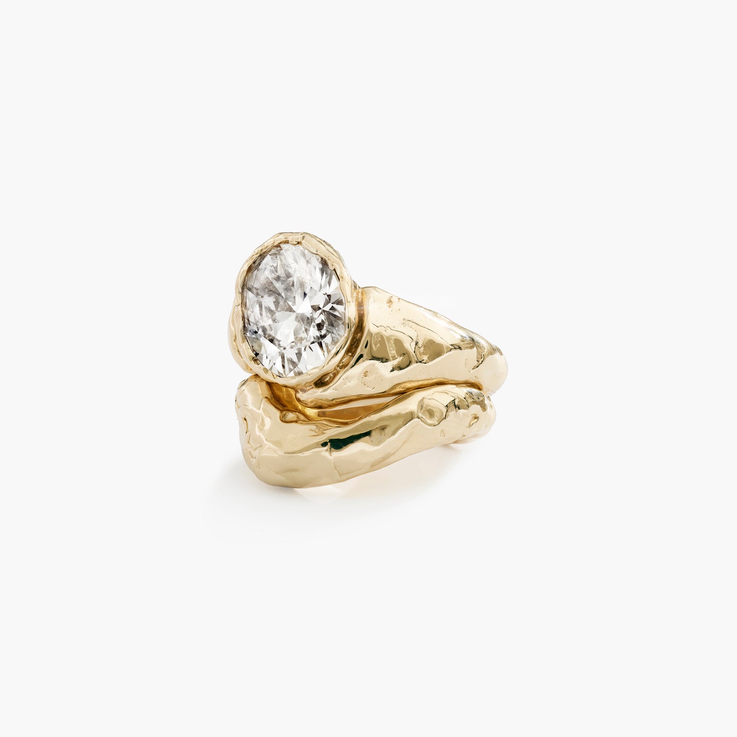 EVOKE OVAL DIAMOND PINKY RING SET