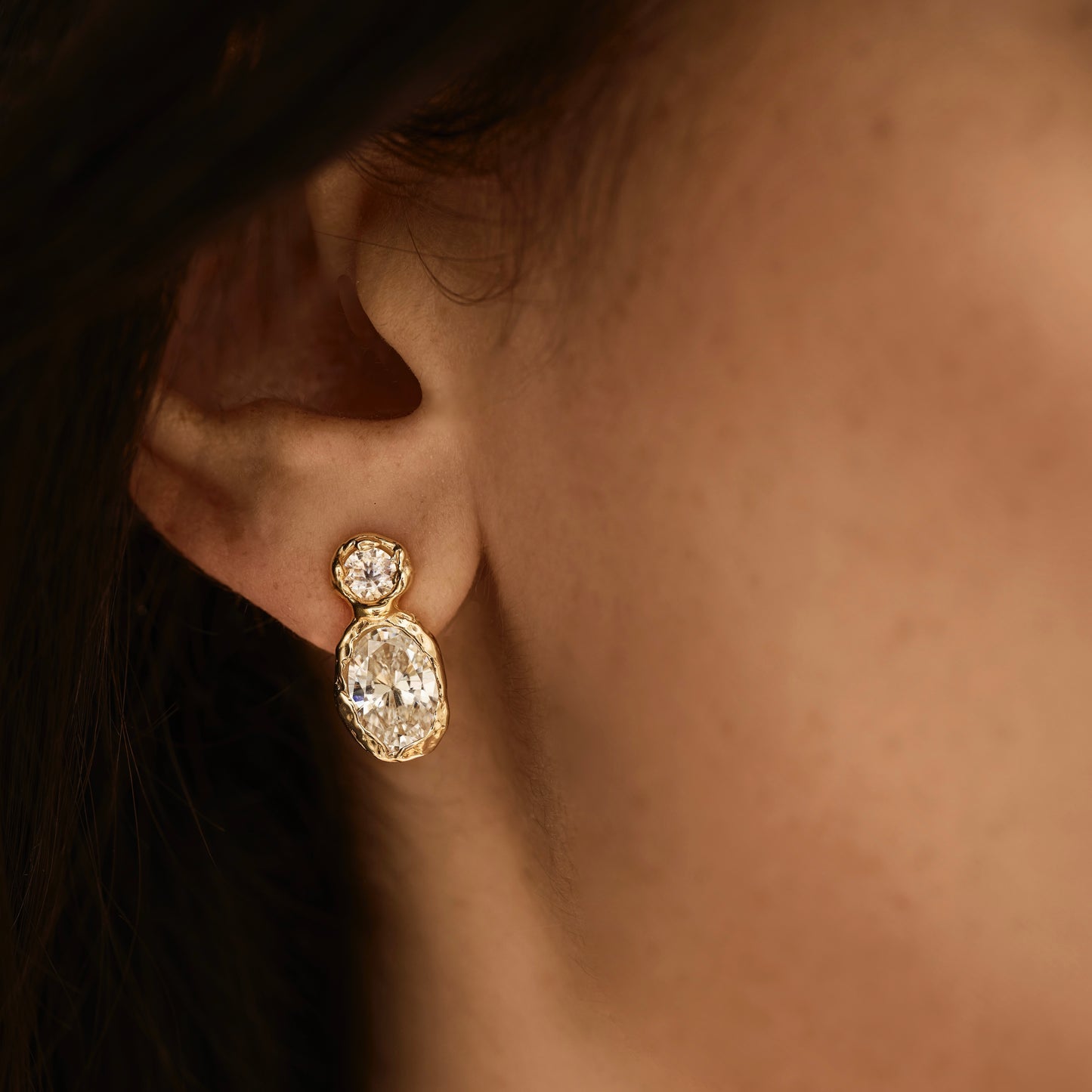 ALFA DOUBLE DIAMOND EARRINGS BOLD