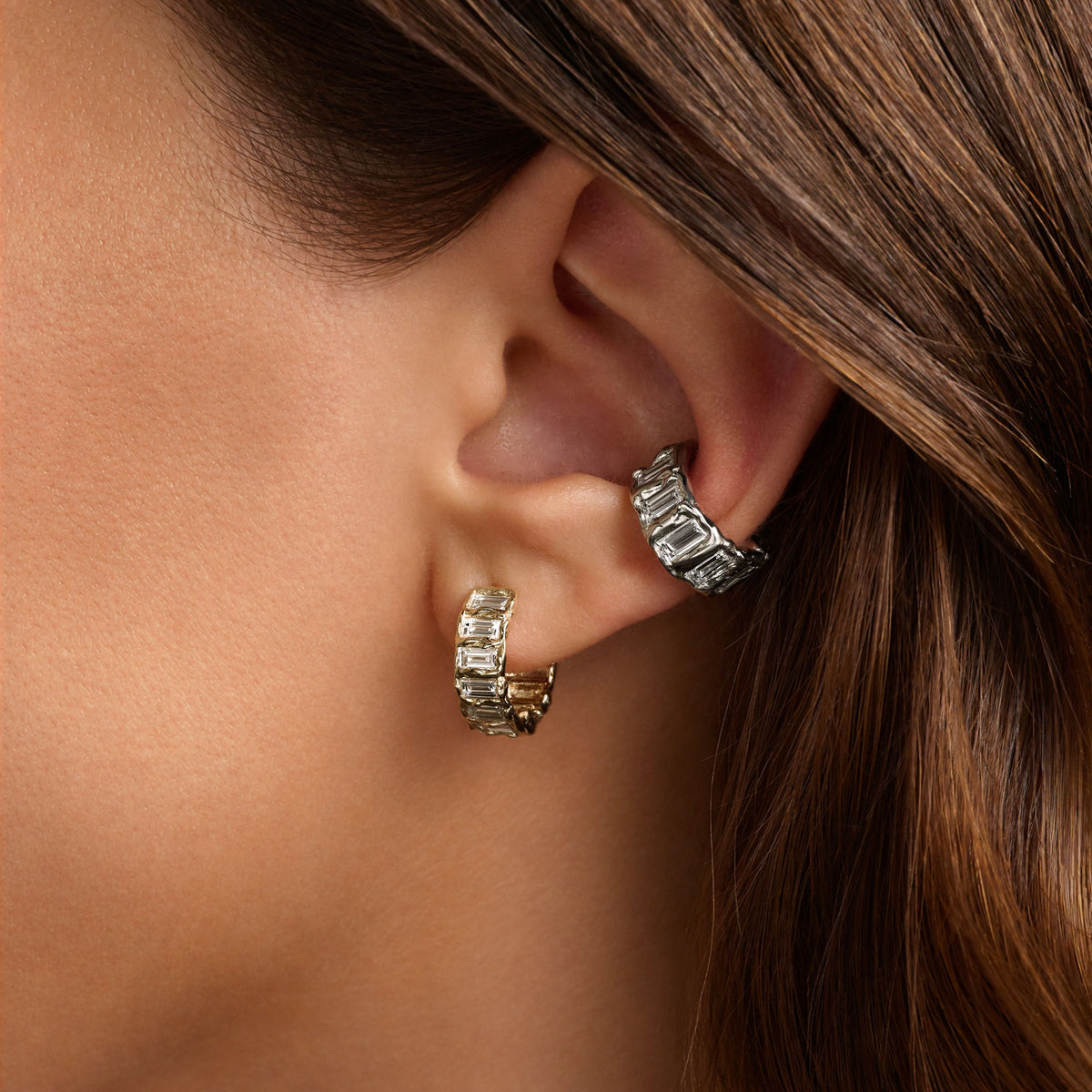 DECO DIAMOND EAR CUFF