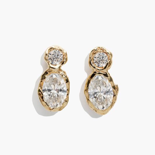 ALFA DOUBLE DIAMOND EARRINGS BOLD