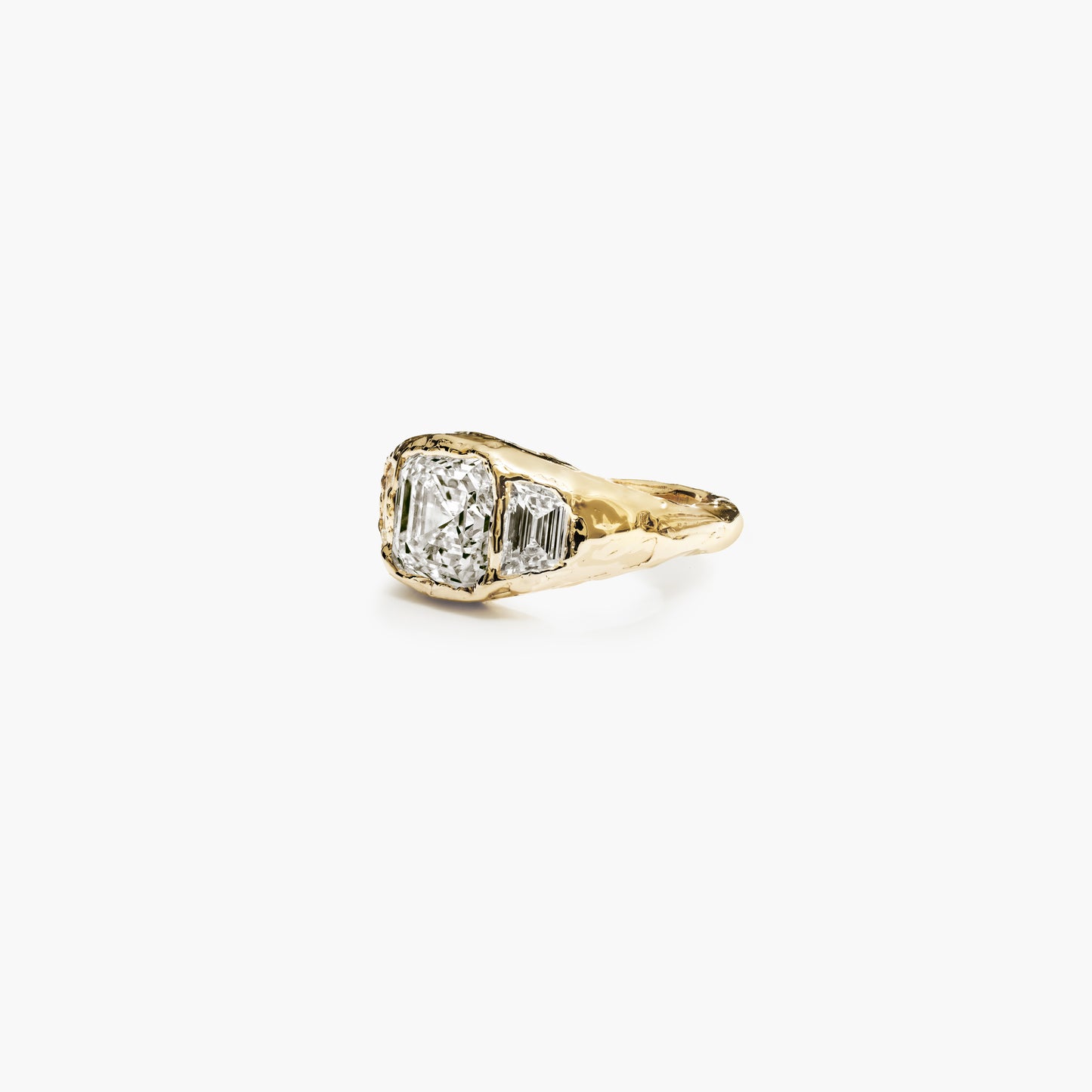 VOYAGE ASSCHER TRINITY DIAMOND RING