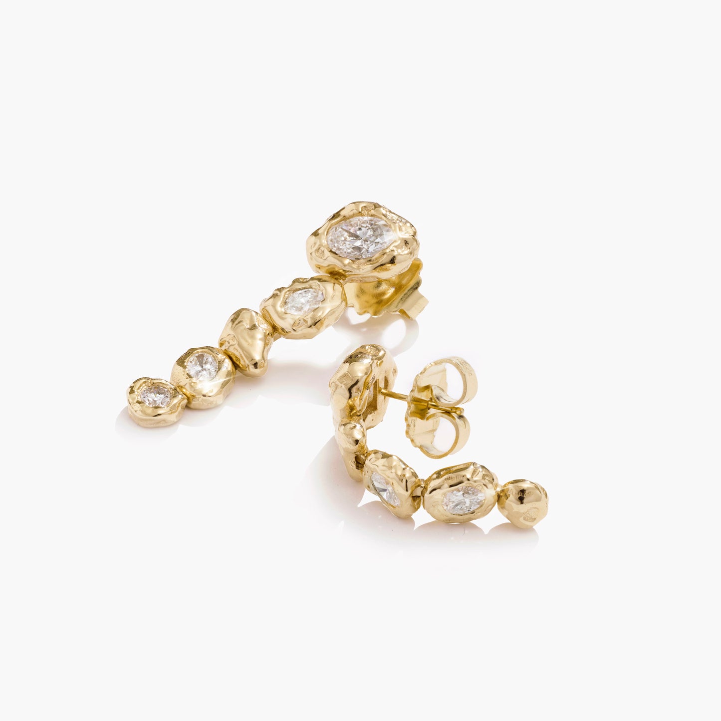 BOULDER DIAMOND DROP EARRINGS