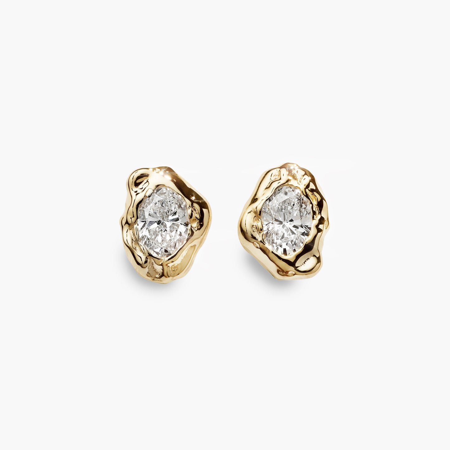BOULDER DIAMOND EAR STUDS