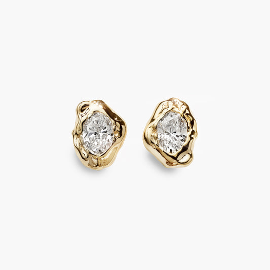 BOULDER DIAMOND EAR STUDS