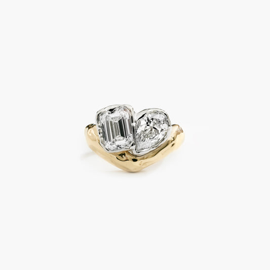 VERVE DOUBLE DIAMOND RING PLATINUM