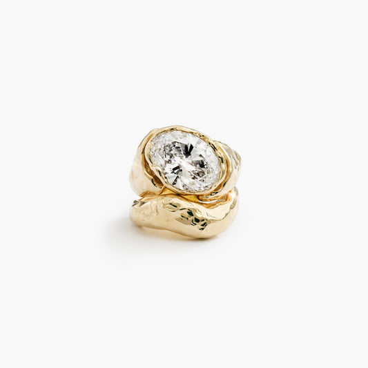 EVOKE OVAL DIAMOND PINKY RING SET