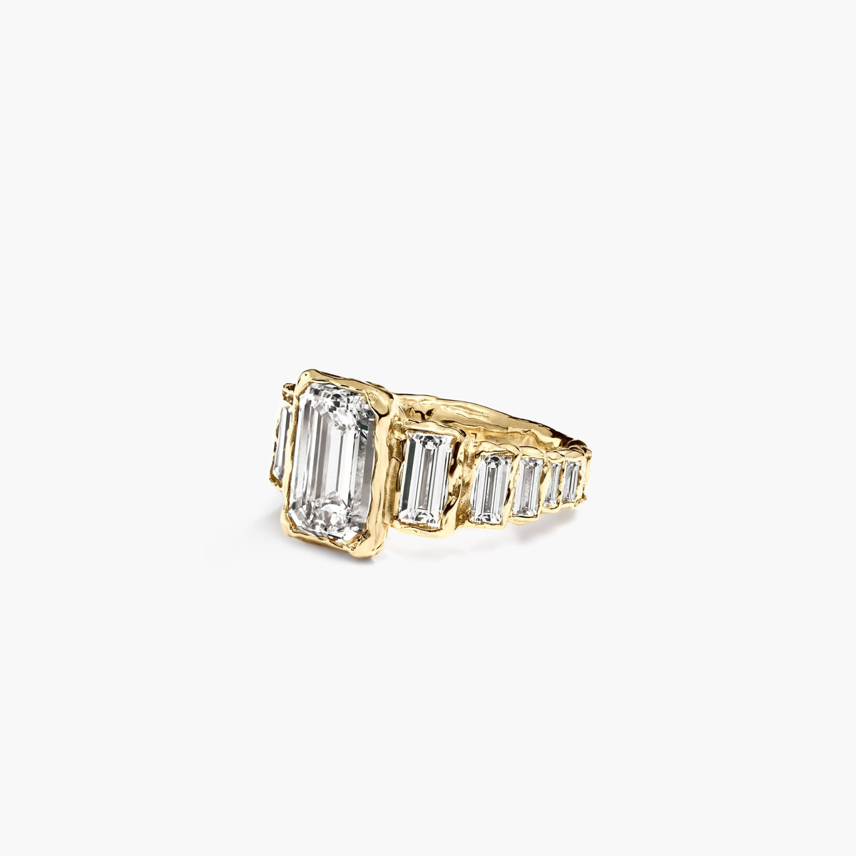 DÉCO EMERALD DIAMOND RING BOLD