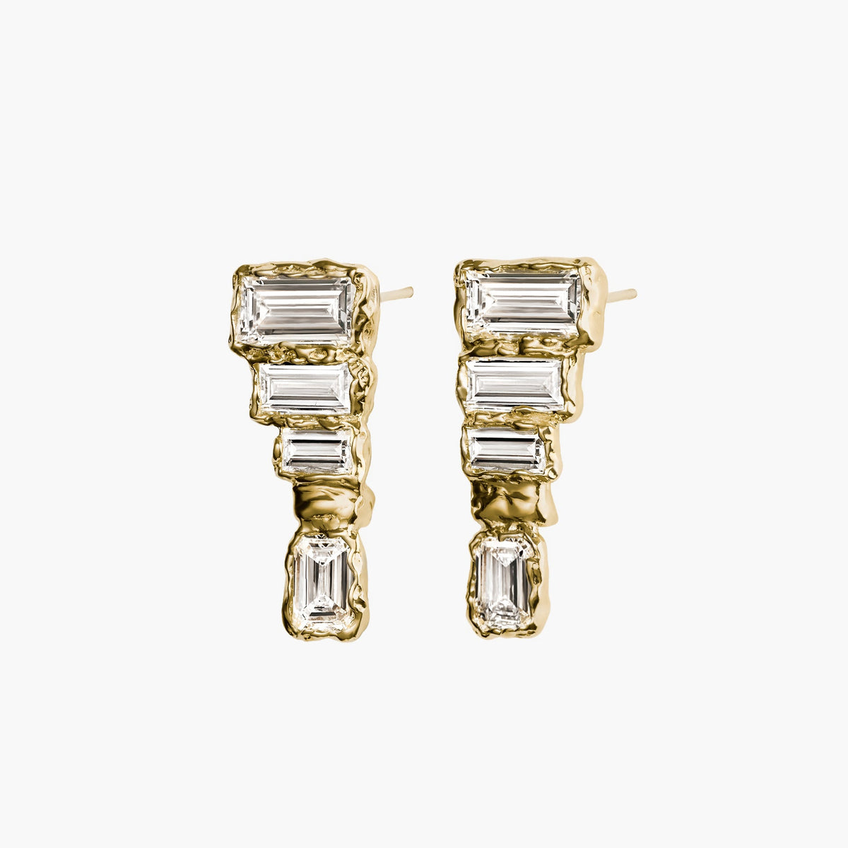 DÉCO GRADUATED DIAMOND EARRINGS BOLD