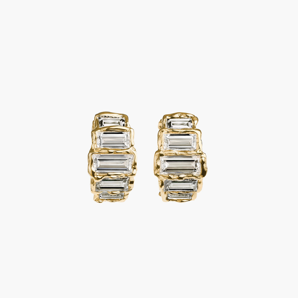 DÉCO STEP DIAMOND HOOPS
