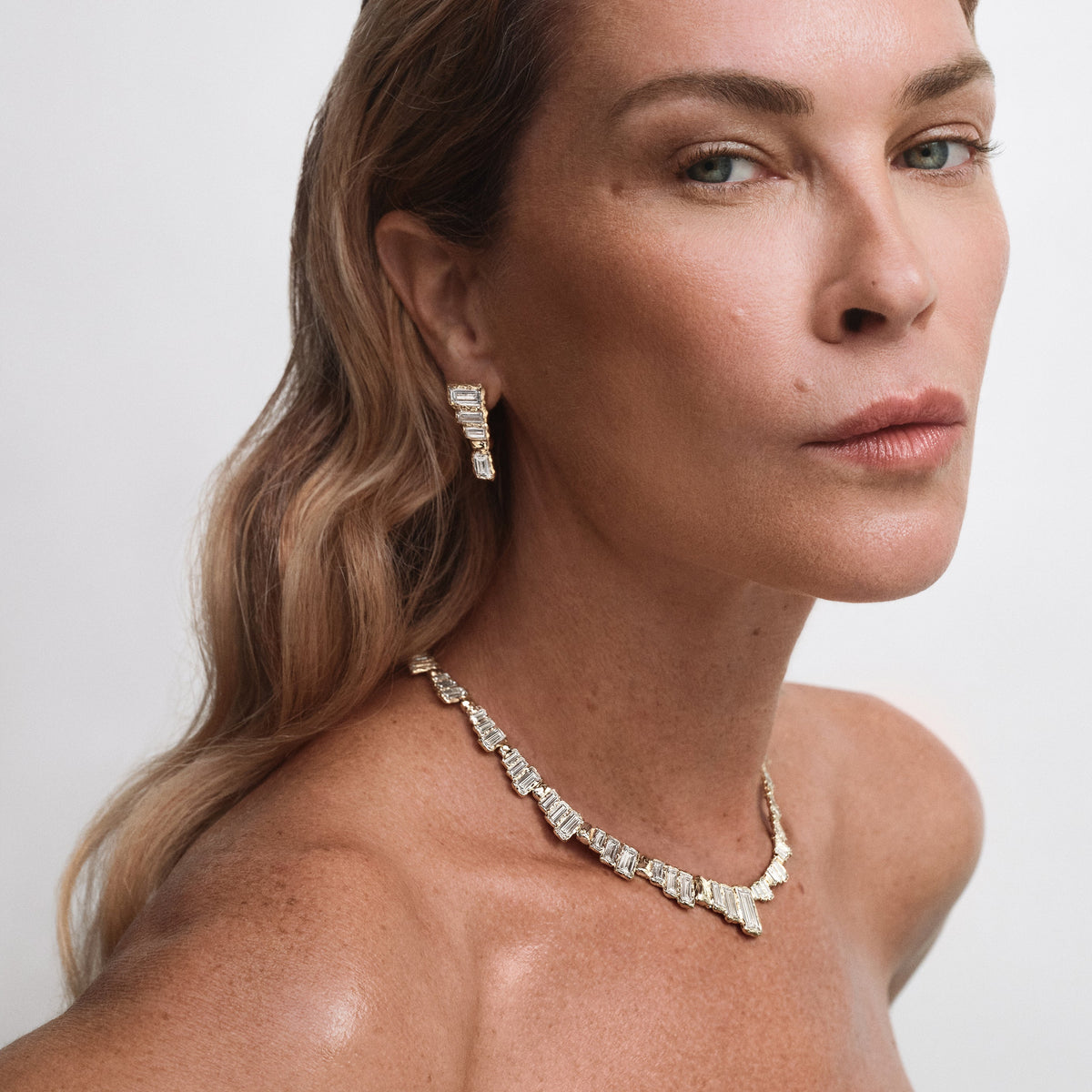 DÉCO GRADUATED DIAMOND EARRINGS BOLD