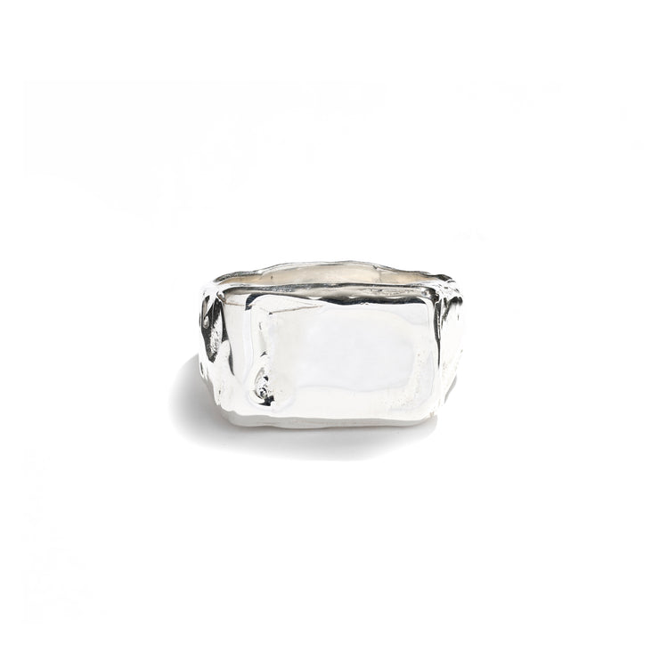 Cogency Signet Ring Rec Bold Sterling Silver