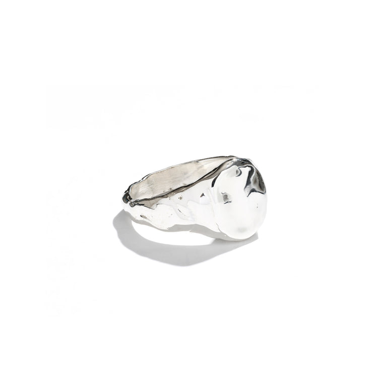 Cogency Signet Ring Oval Small Sterling Silver