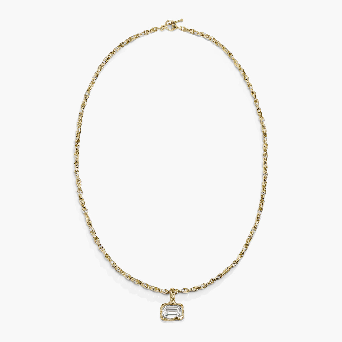 ALFA EMERALD DIAMOND PENDANT BOLD