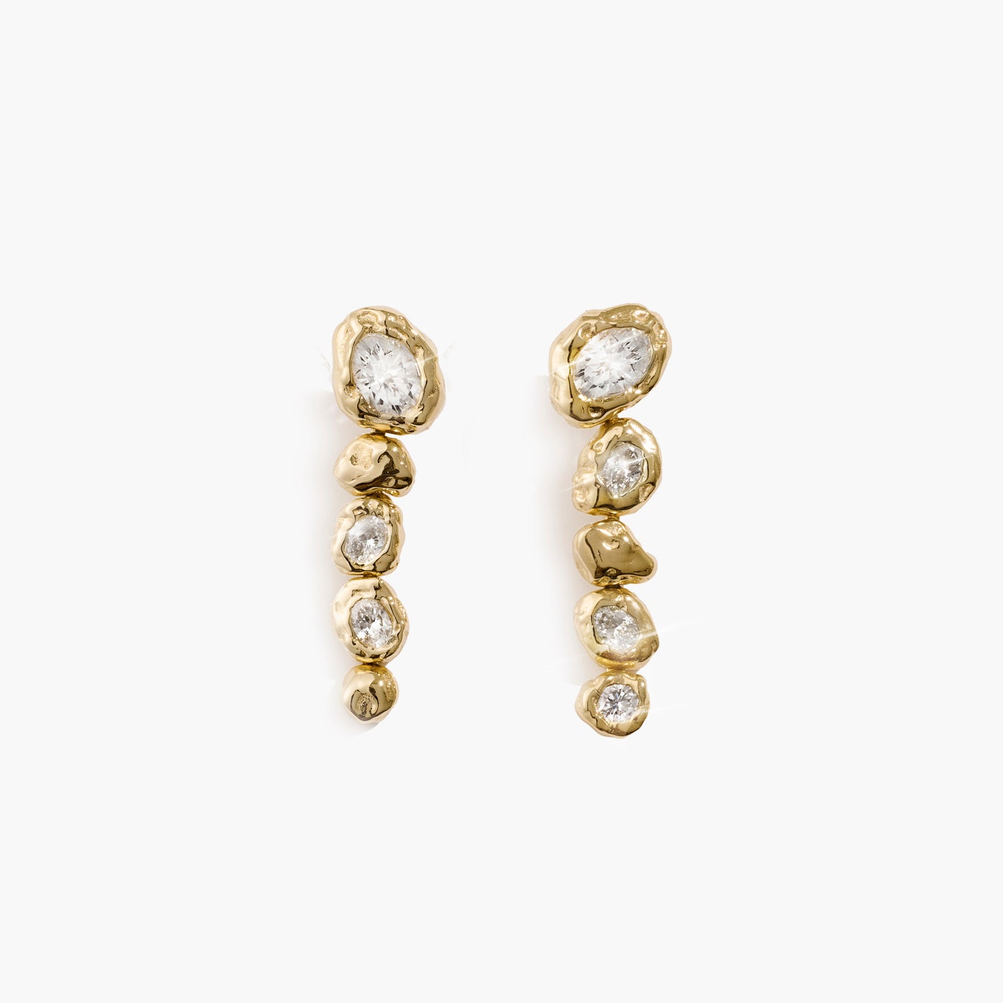 BOULDER DIAMOND DROP EARRINGS
