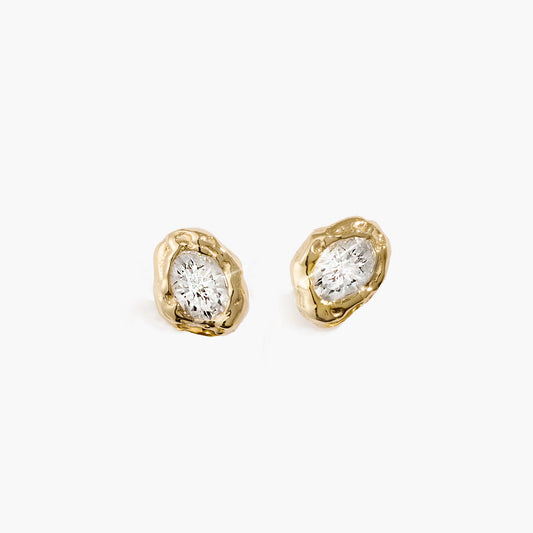 BOULDER DIAMOND EAR STUDS