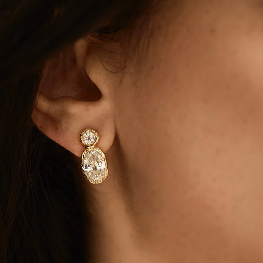 Alfa Double Diamond Earrings