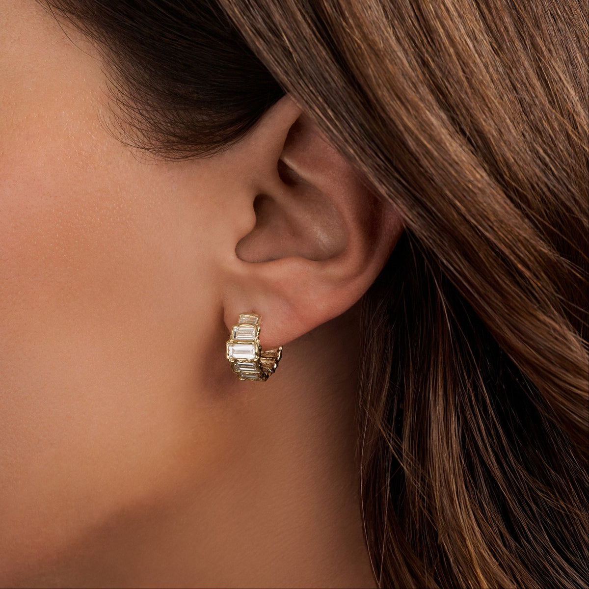 DÉCO STEP DIAMOND HOOPS