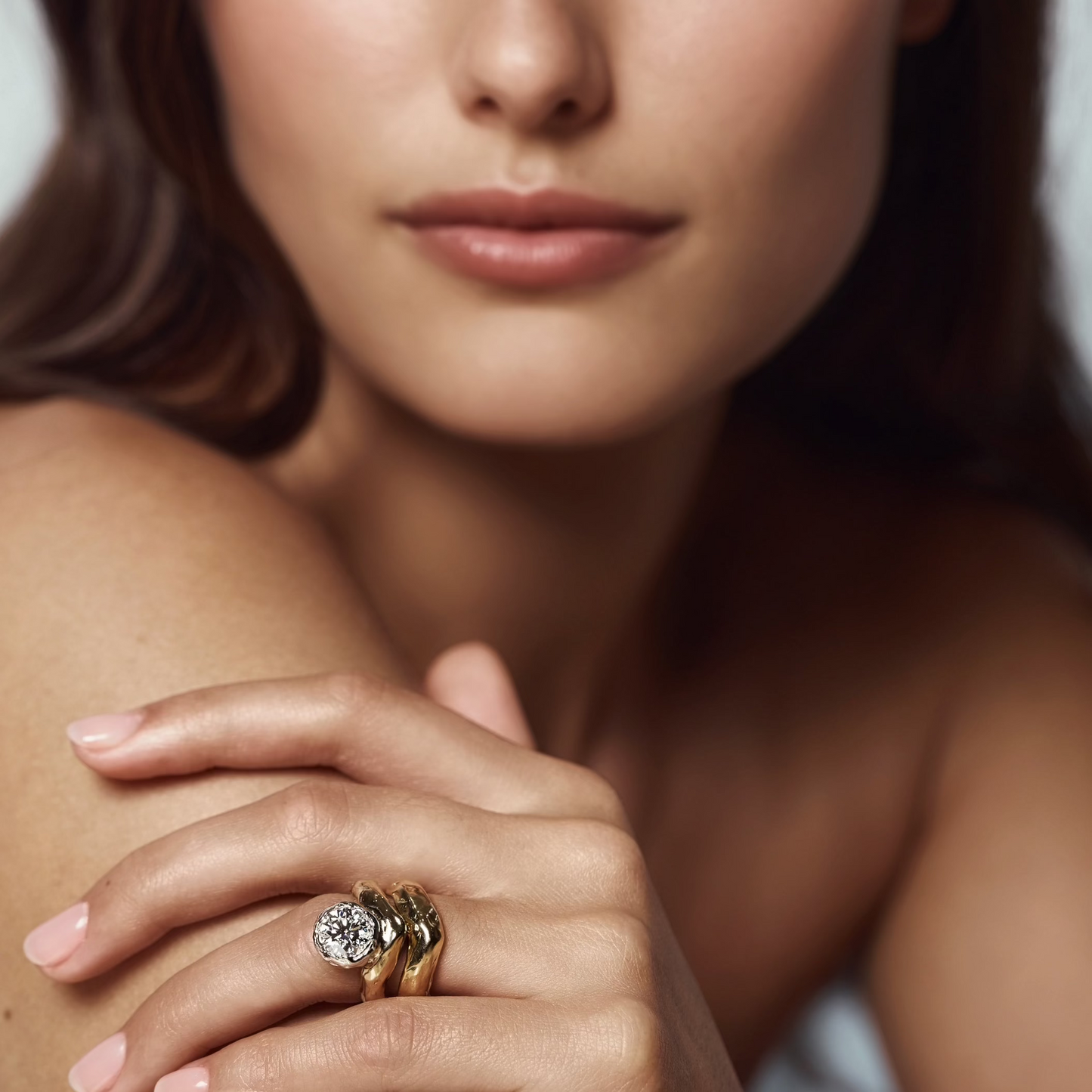 VERVE BRILLIANT DIAMOND RING MIXED METALS