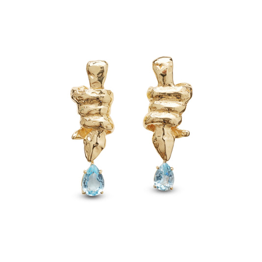 Boa Gold Earrings Precious Stones Fie Isolde