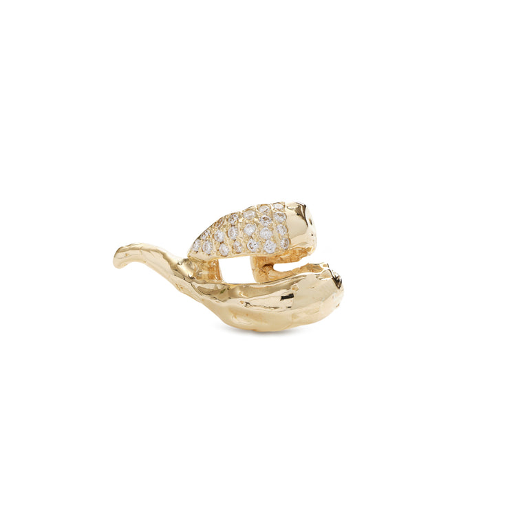 Boa Gold Ear Cuff Diamonds Fie Isolde