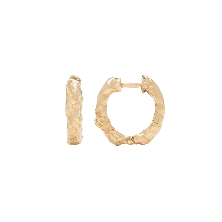 Large Gold Alfa Hoops Fie Isolde