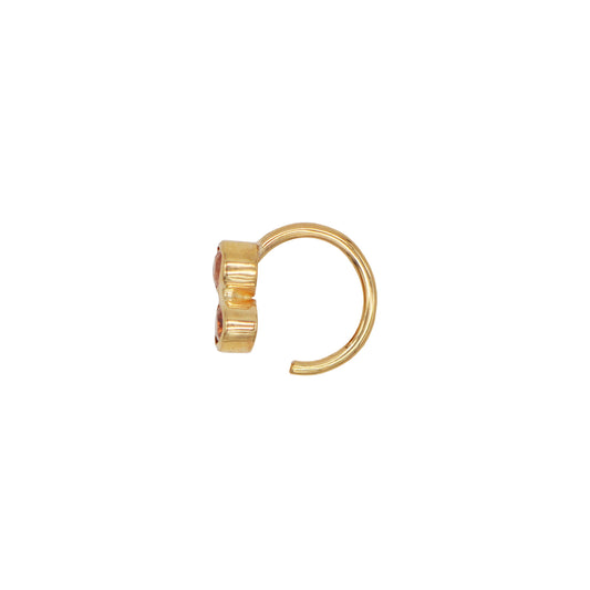 Freja Green Pink Gold Hoops File Isolde
