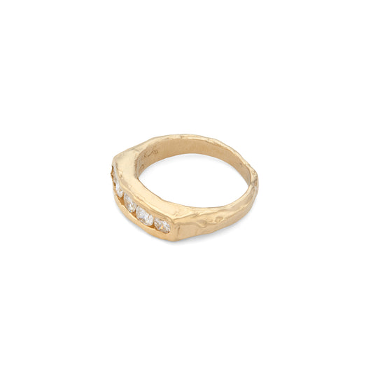 The Evoke Large Gold Diamond Ring Fie Isolde