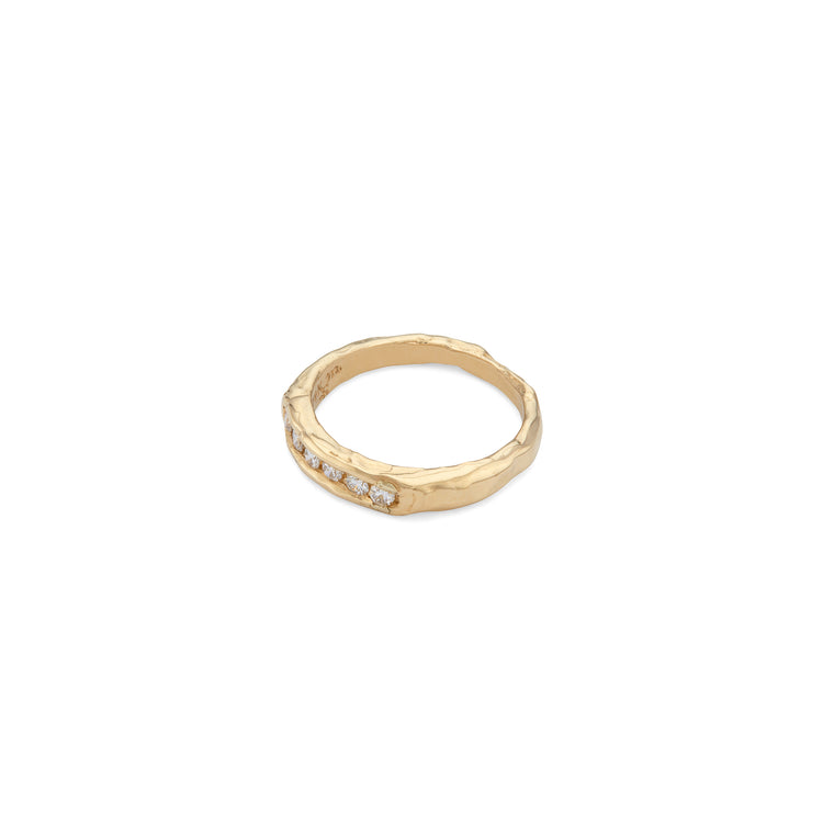 The Evoke Small Gold Diamond Ring Fie Isolde